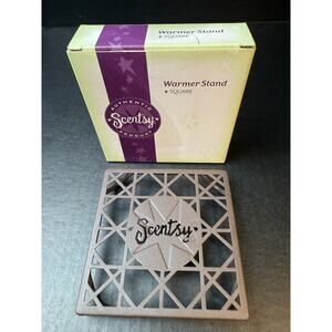 Scentsy 5" Square Warmer Stand Matte Brown Metal